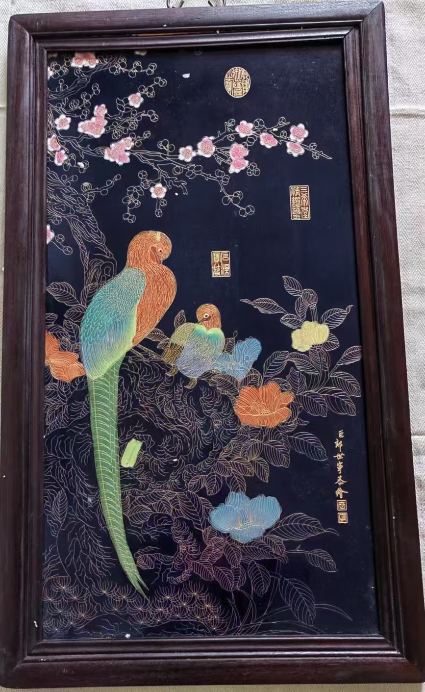 郎士宁《恭绘乾隆花鸟画》-嘉诚艺术