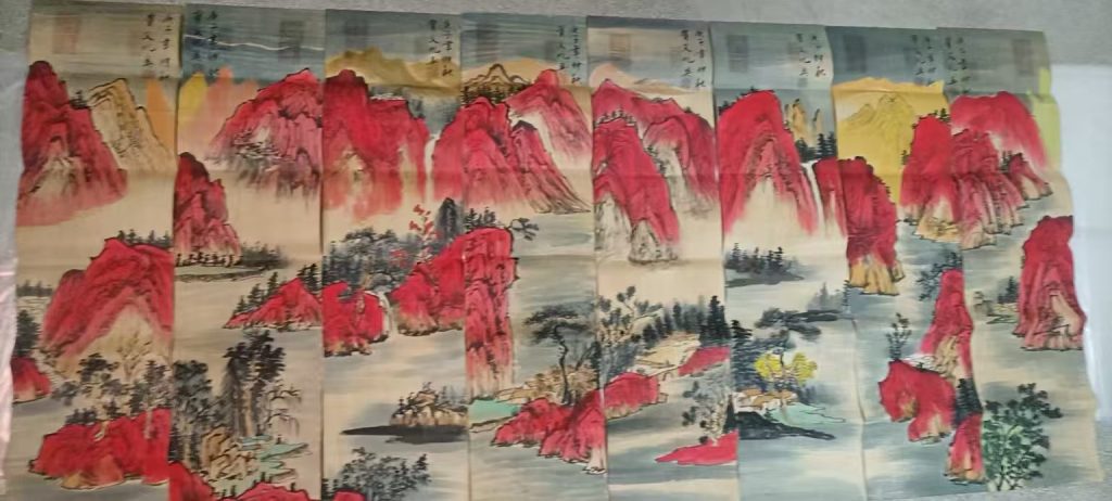 图片[1]-仇英《山水图》八条屏-嘉诚艺术