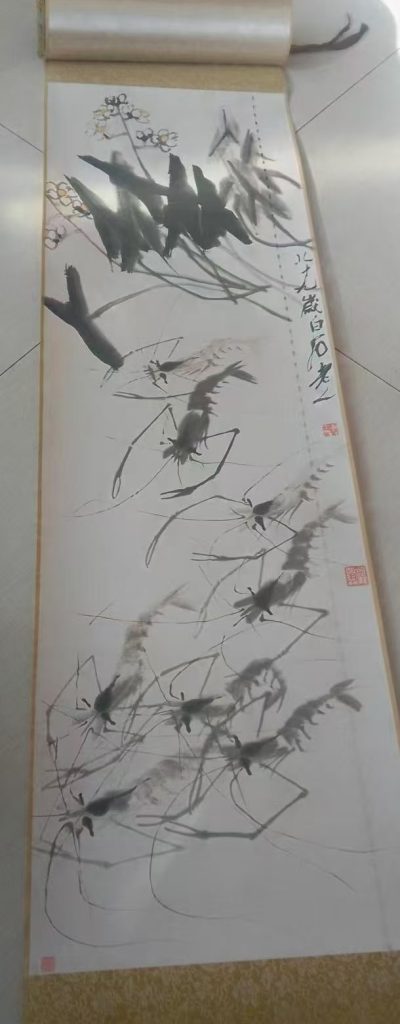 图片[1]-齐白石《墨虾图》-嘉诚艺术