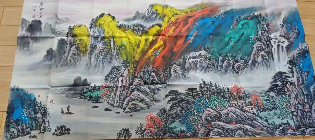 图片[1]-张大千《山水画》-嘉诚艺术