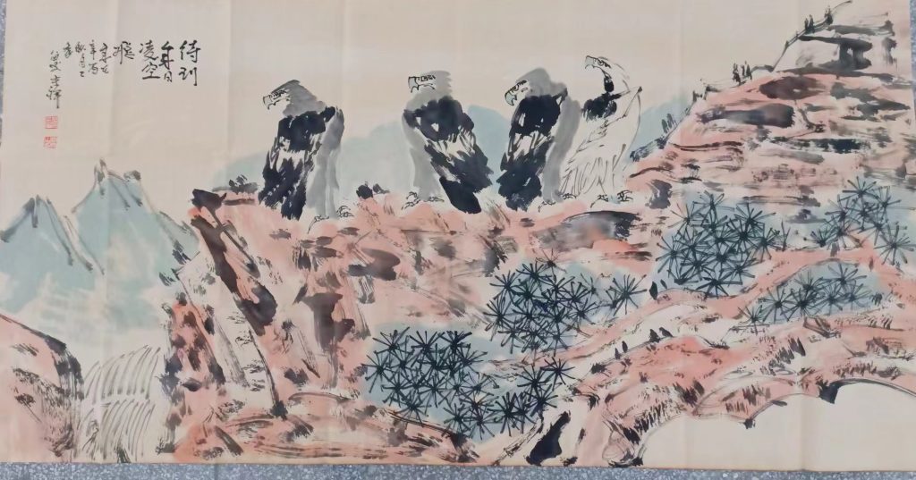 图片[1]-李苦禅《雄鹰图》-嘉诚艺术