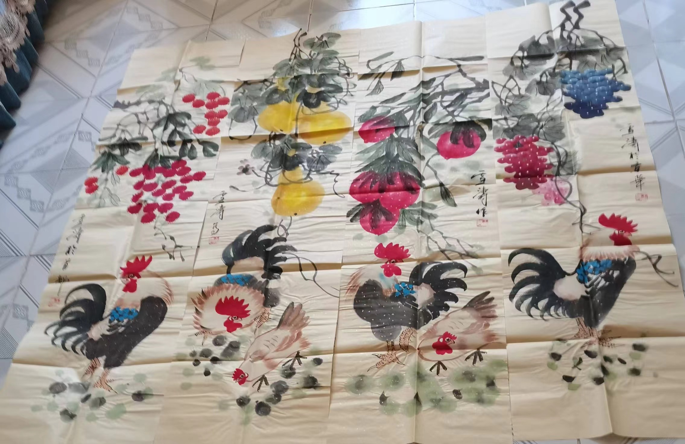 王雪涛《大鸡图》-嘉诚艺术