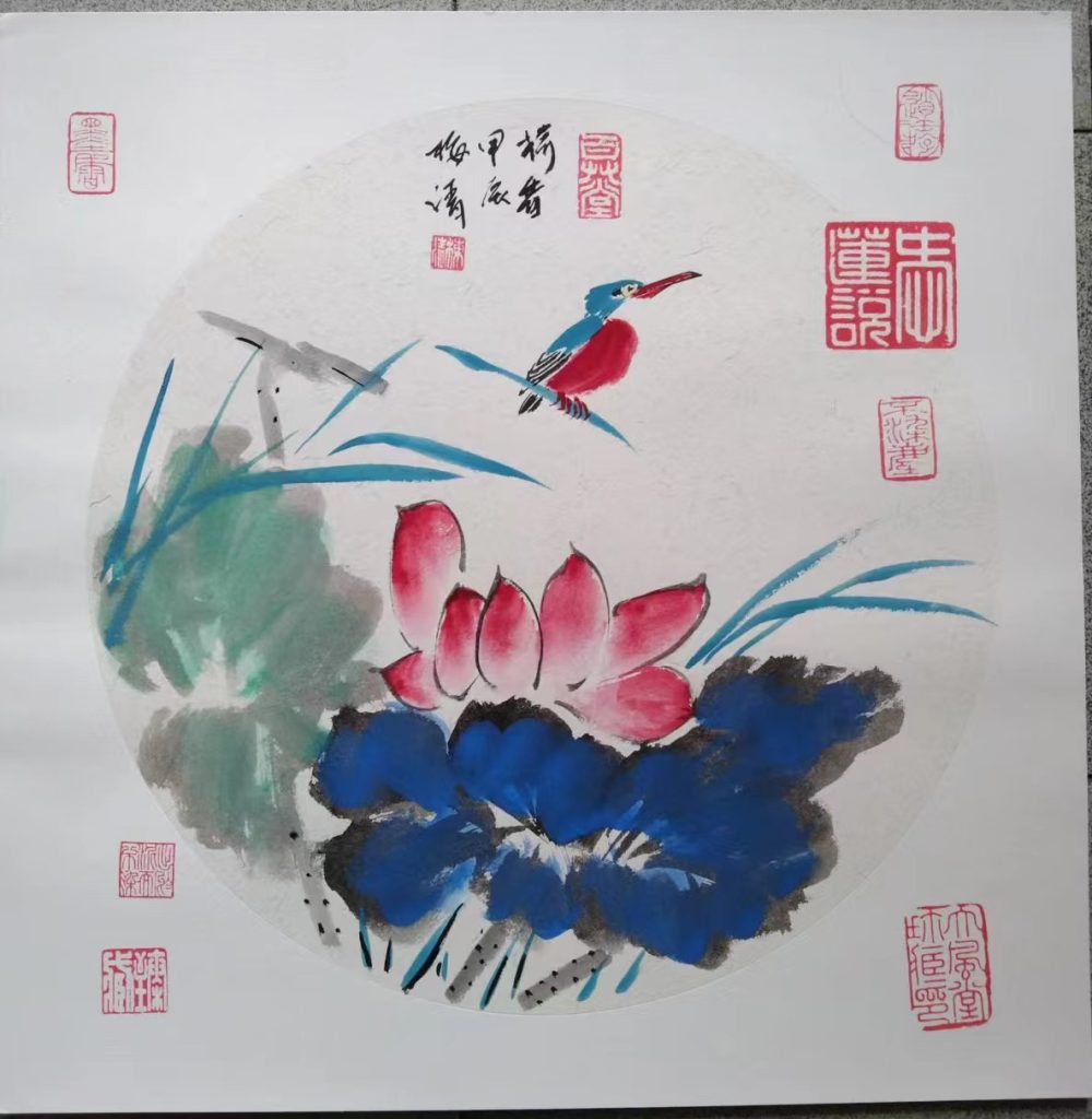 图片[1]-梅涛《花鸟画》-嘉诚艺术