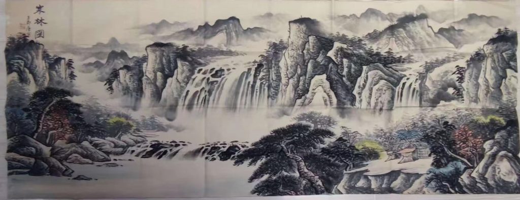 图片[1]-唐寅《寒林图》-嘉诚艺术