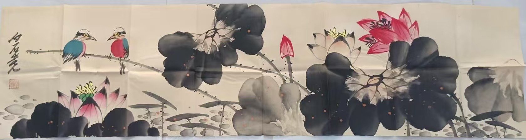 齐白石《碧水清荷》-嘉诚艺术