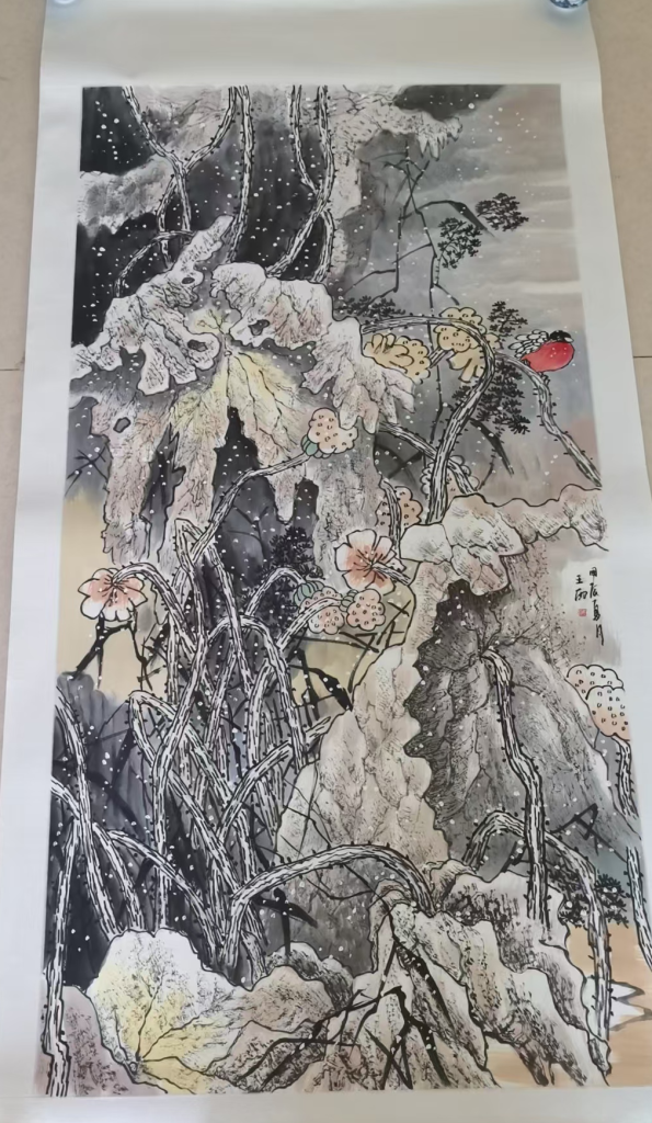 图片[1]-王雨《花鸟图》-嘉诚艺术