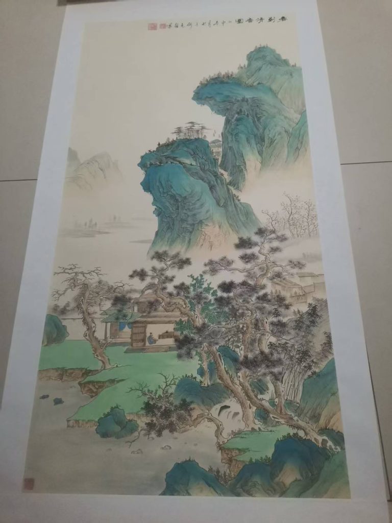 图片[1]-何虎雏《春到清音图》-嘉诚艺术