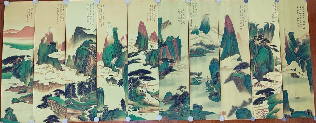 图片[1]-张大千《山水图》十条屏-嘉诚艺术