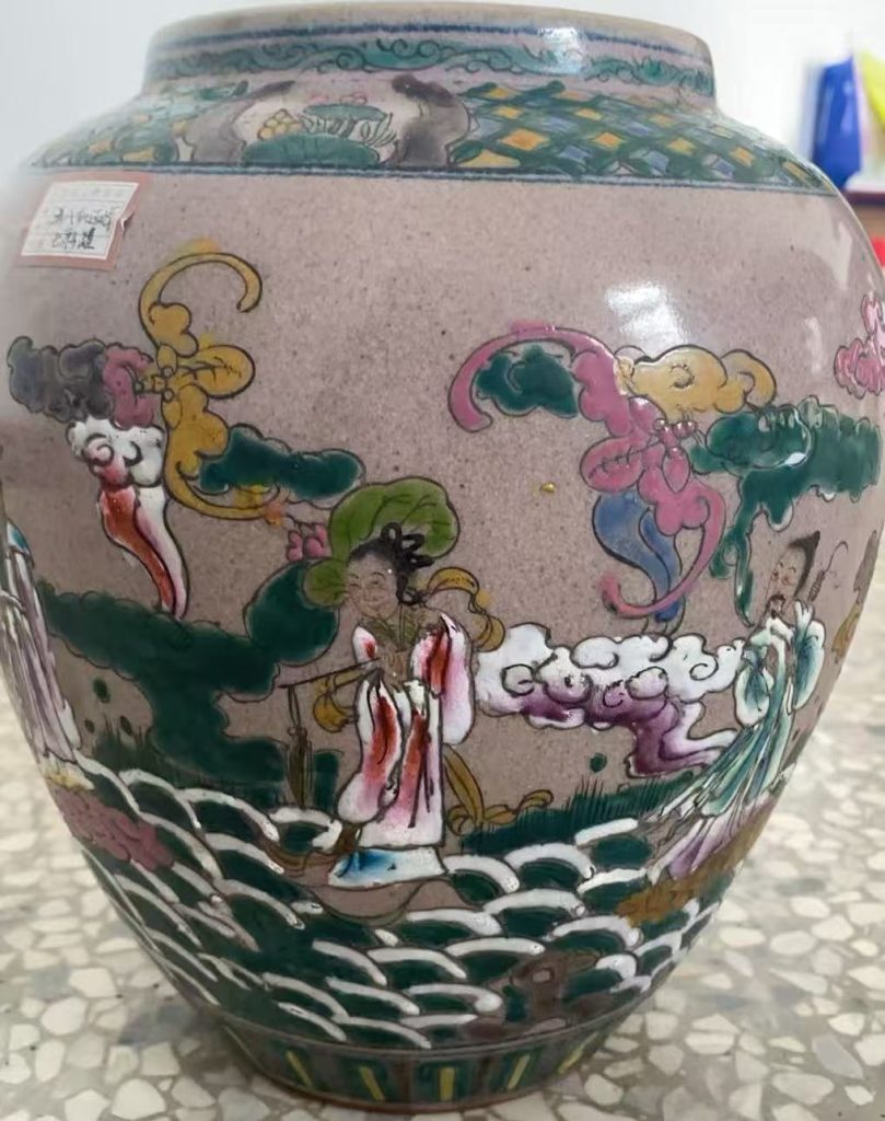 图片[1]-大清康熙年制《八仙过海七彩罐》-嘉诚艺术