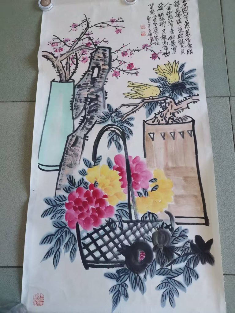 图片[1]-吴昌硕《花卉图》-嘉诚艺术