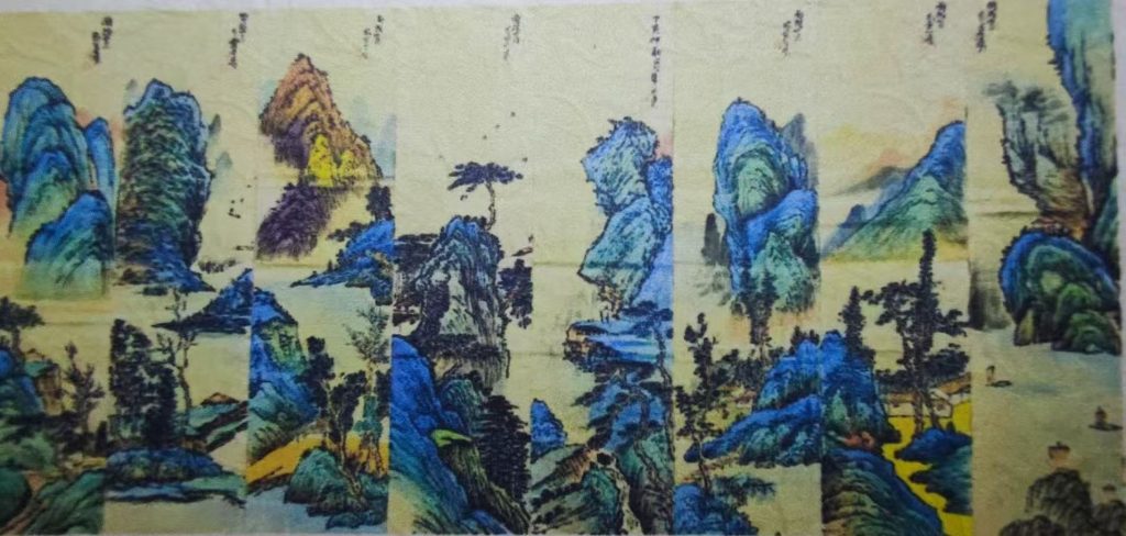 图片[1]-张大千《山水图》八条屏-嘉诚艺术