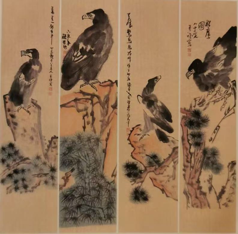 李苦禅《松鹰图》-嘉诚艺术
