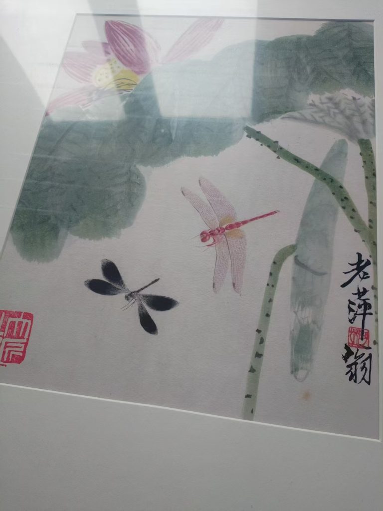 图片[1]-齐白石《荷花草虫》-嘉诚艺术