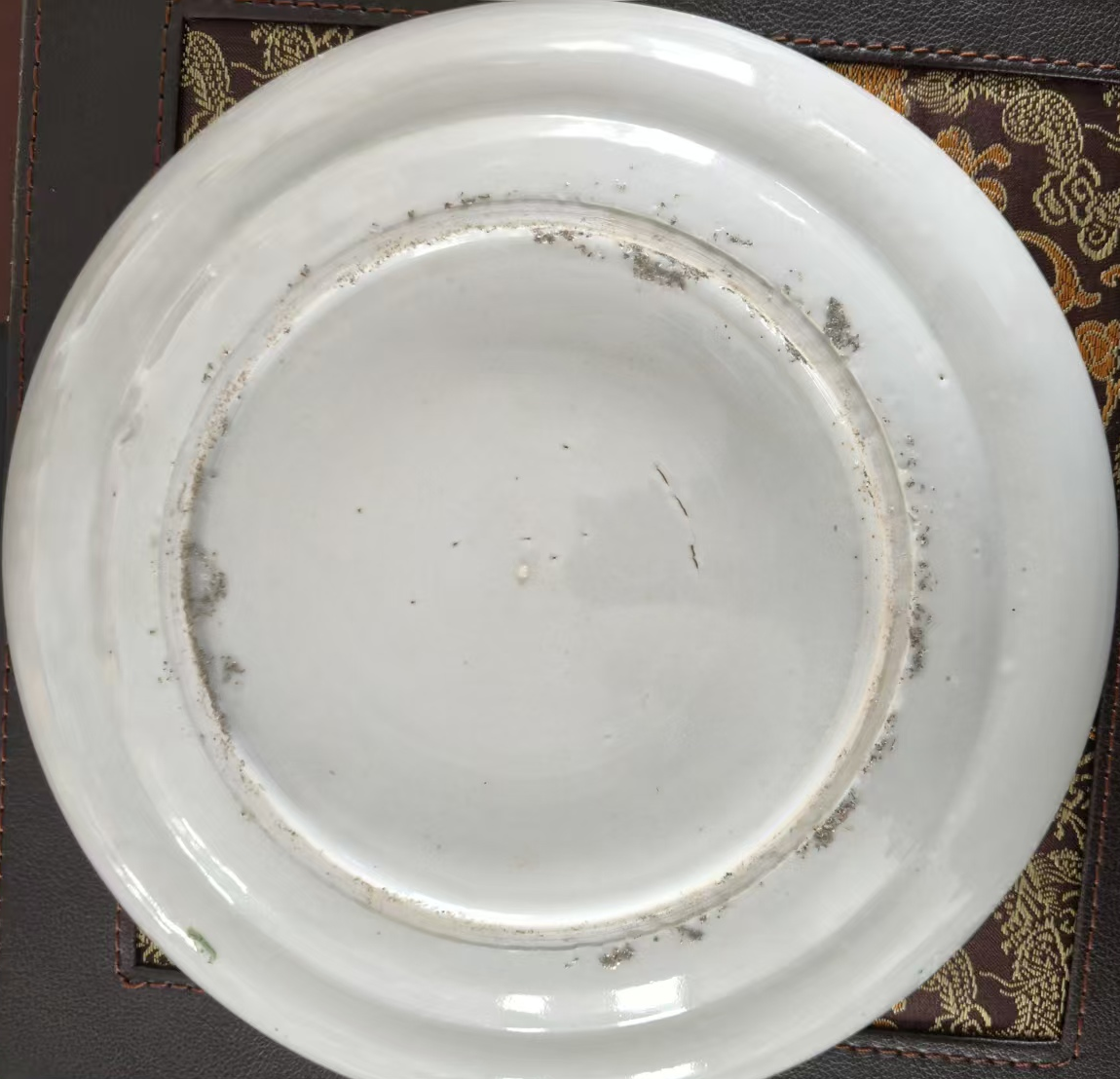 清·咸丰《龙凤呈祥花卉赏盘》