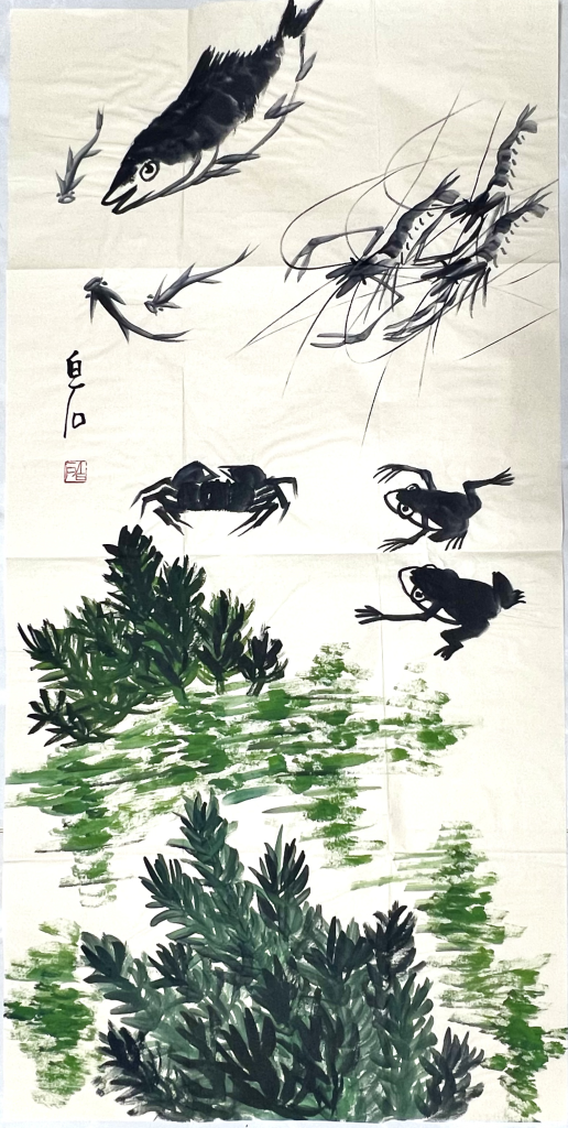 图片[1]-齐白石《虾蟹图》-嘉诚艺术
