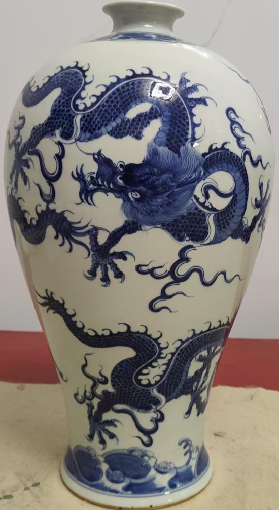 图片[2]-清康熙《青花龙纹梅瓶》-嘉诚艺术