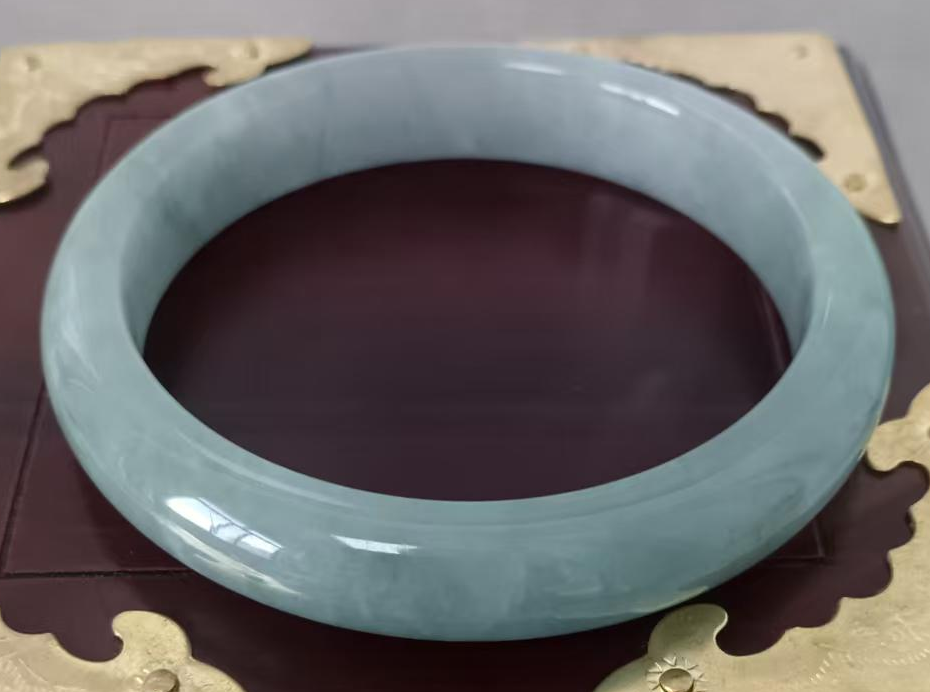 昆仑龙脉玉石《锦翠福源手镯》-嘉诚艺术