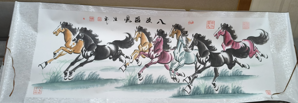 图片[1]-汪飞《八骏雄风》-嘉诚艺术