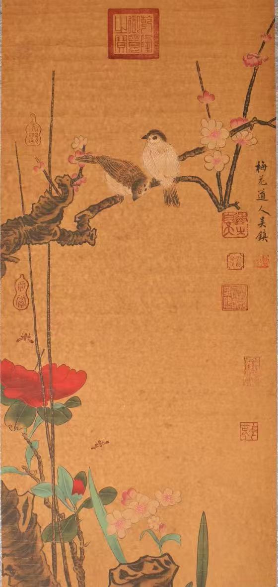 吴镇《花鸟图》-嘉诚艺术