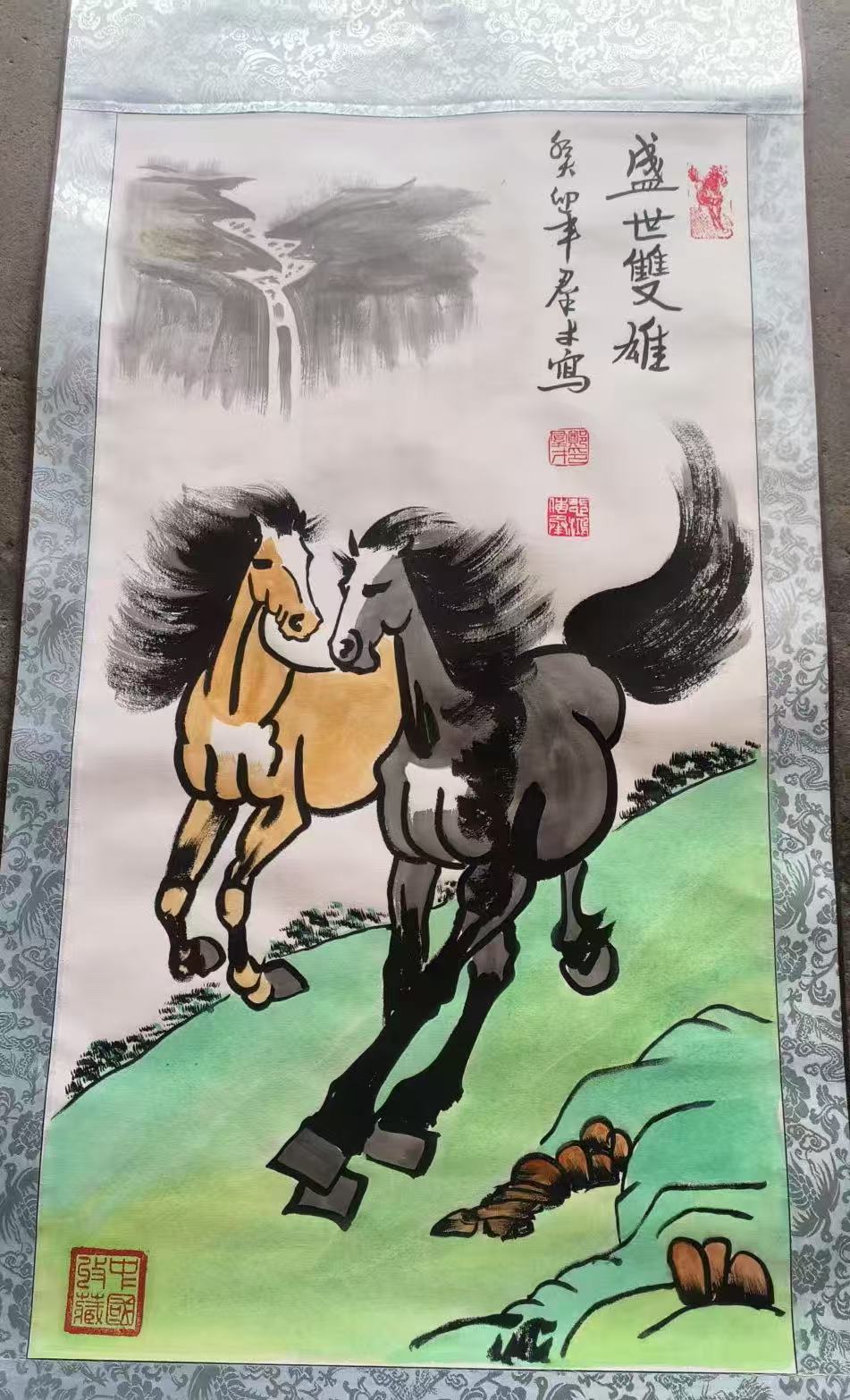 郑群才《盛世双雄》-嘉诚艺术