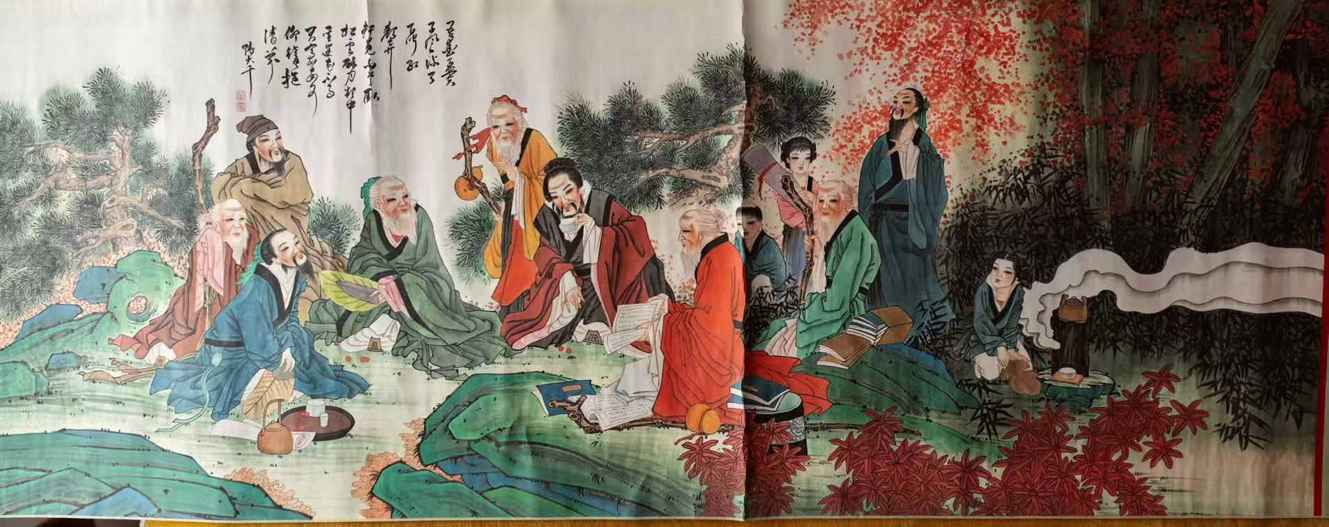 张大千《香山九老图》-嘉诚艺术