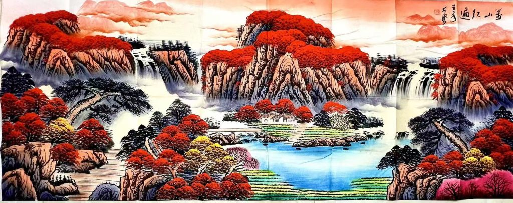 图片[1]-李可染《万山红遍》-嘉诚艺术