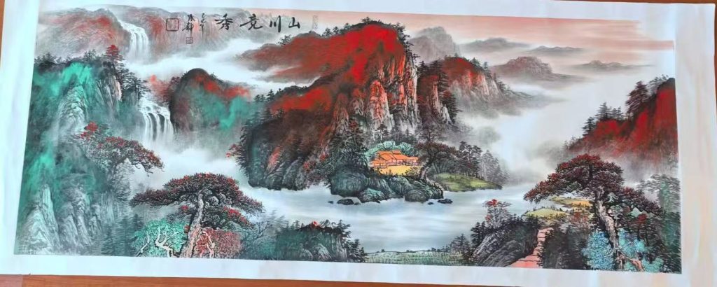 图片[1]-张静《山川竞秀》-嘉诚艺术