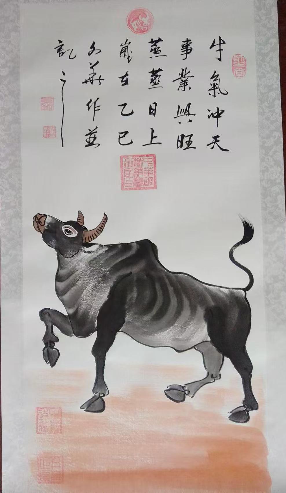 贾文华《牛气冲天》-嘉诚艺术
