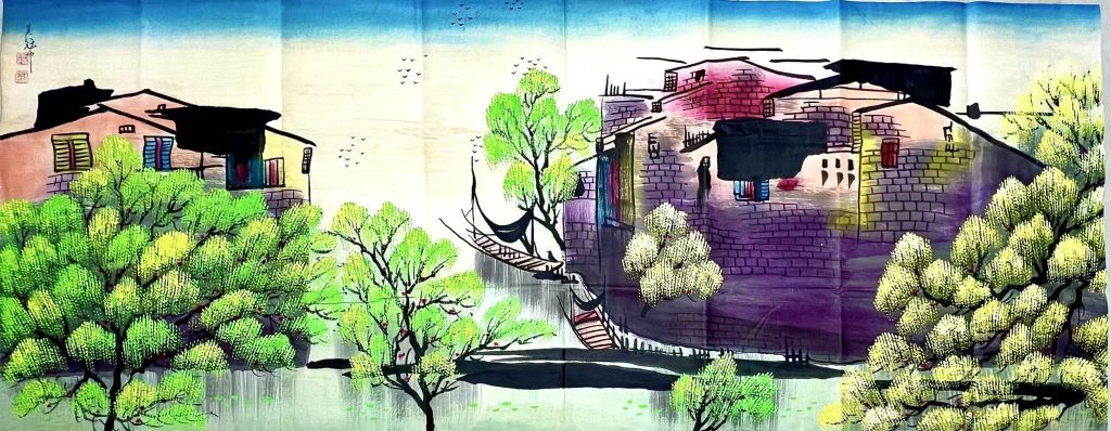 图片[1]-吴冠中《印象江南》-嘉诚艺术