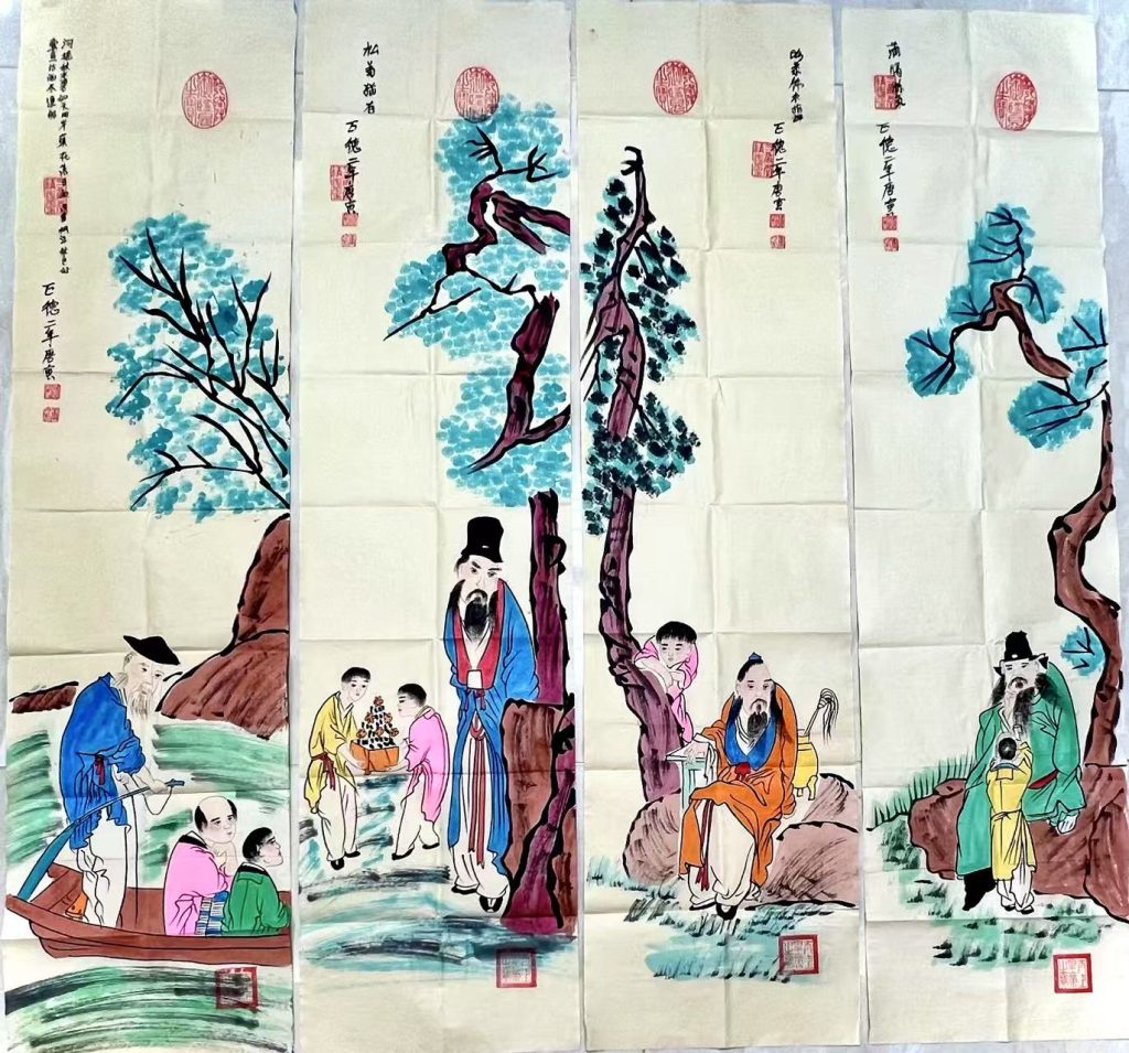 图片[1]-唐寅《人物图》-嘉诚艺术