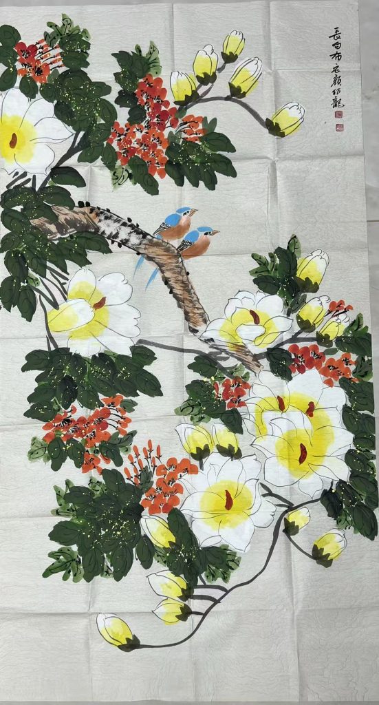 图片[1]-颜伯龙《花鸟图》-嘉诚艺术