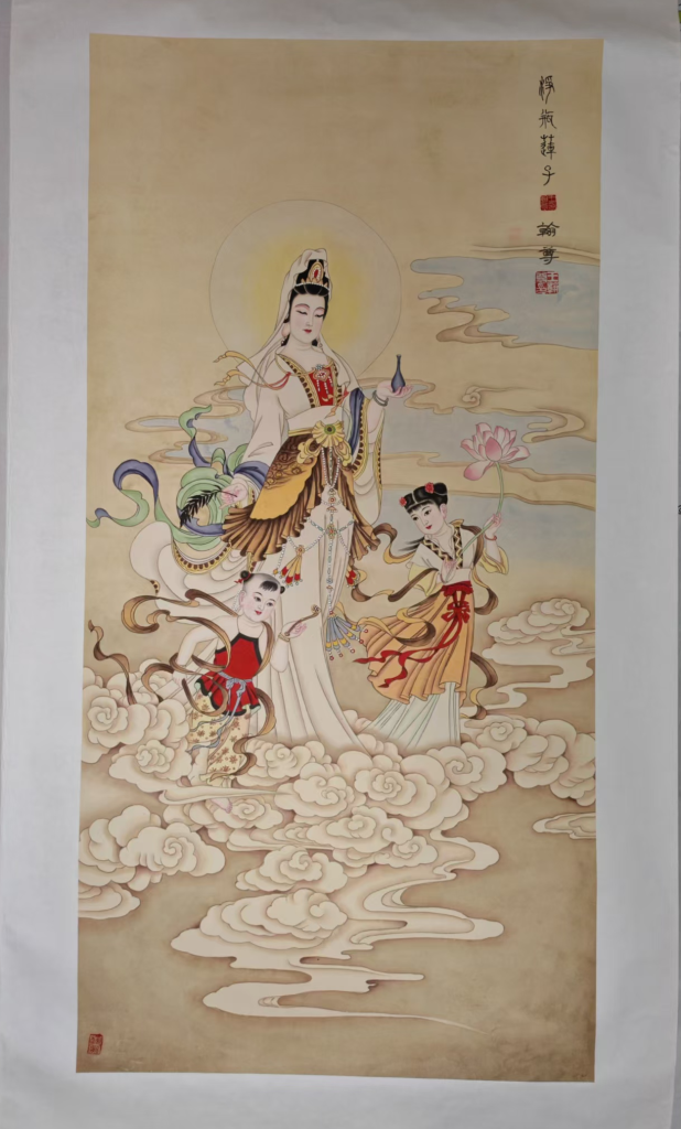图片[1]-王翰尊《净瓶莲子》-嘉诚艺术