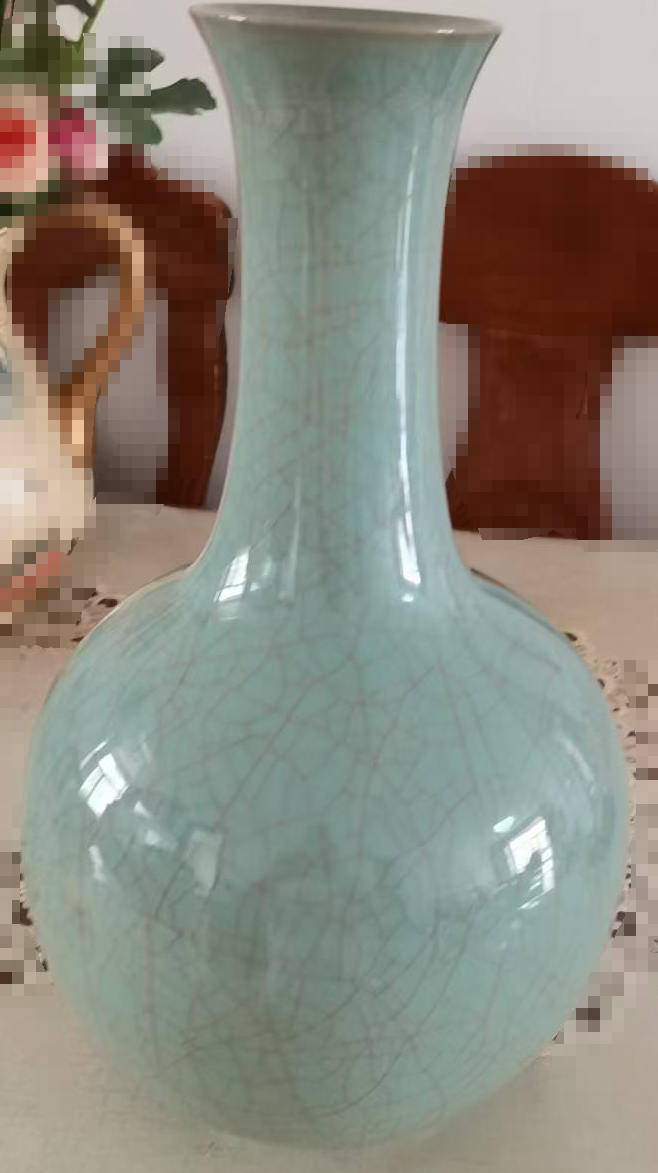 龙泉修内司《窑窑粉青釉天球瓶》-嘉诚艺术