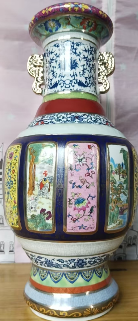 图片[1]-清乾隆年制《描金珐琅彩花瓶》-嘉诚艺术