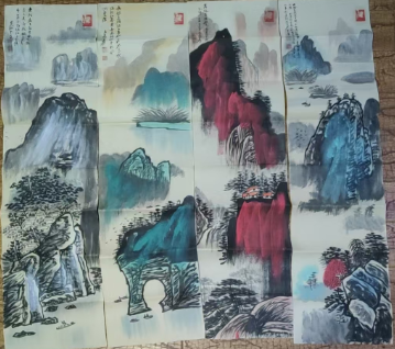 张大千《山水图》四条屏张大千-嘉诚艺术