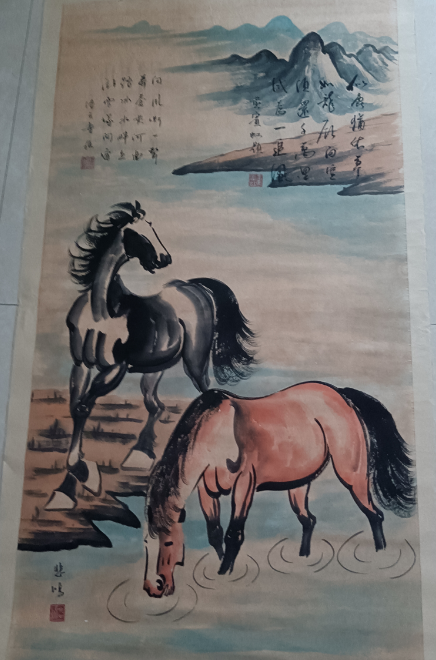 徐悲鸿《骏马图》-嘉诚艺术
