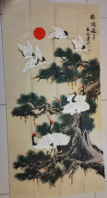 齐白石《松鹤延年》-嘉诚艺术