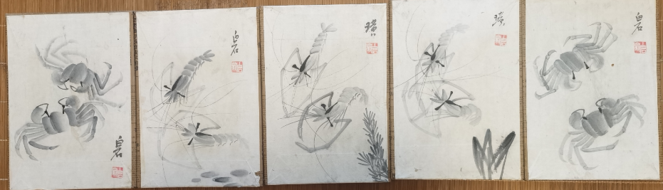 图片[1]-齐白石《虾蟹图》-嘉诚艺术