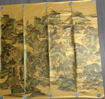 唐寅《山水图》四条屏-嘉诚艺术