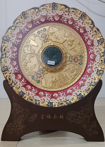 珐琅金玉盘-和田碧玉版《金瓯无缺·四海同心》-嘉诚艺术