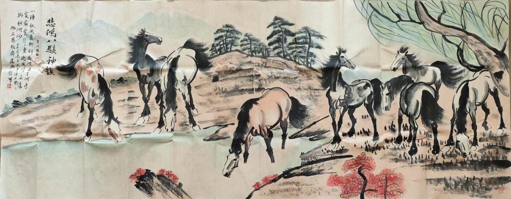 图片[1]-徐悲鸿《八骏图》-嘉诚艺术