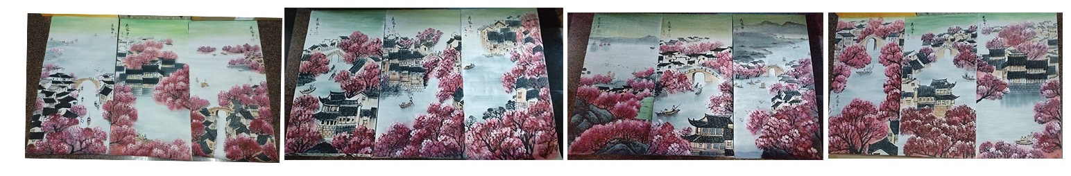 吴冠中《江南水乡》十二条屏-嘉诚艺术