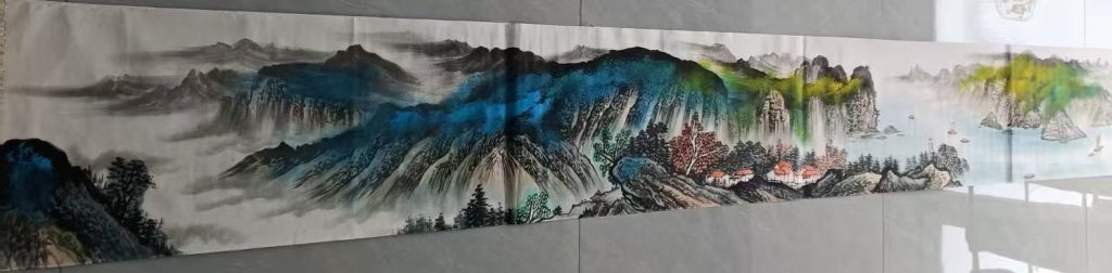 图片[1]-张大千《千里江山图》-嘉诚艺术