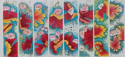 黄永玉《香远溢清》八条屏-嘉诚艺术