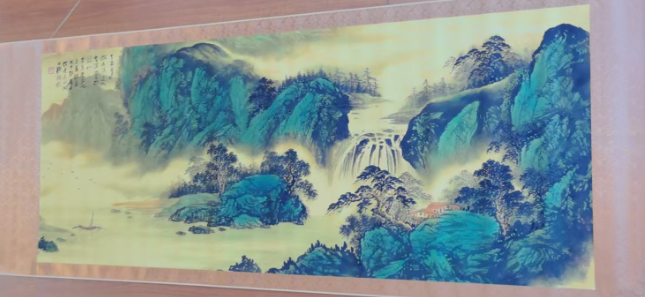 张大千《春山富水源远流长》-嘉诚艺术