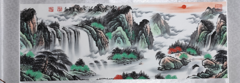 马迎春《富水长流》-嘉诚艺术