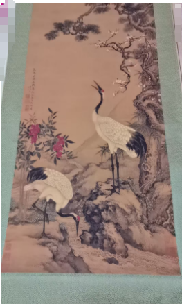 沈铨《松梅双鹤》-嘉诚艺术