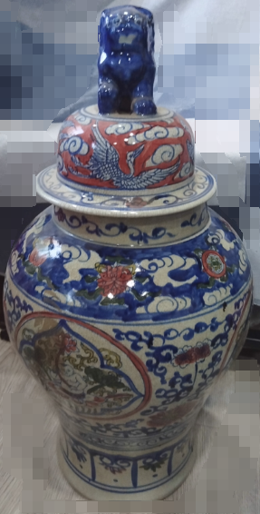 元《青花缠枝花卉纹将军罐》-嘉诚艺术