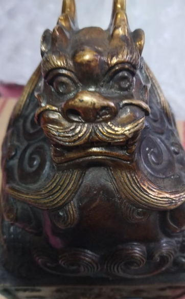 铜鎏金《瑞兽印章》-嘉诚艺术