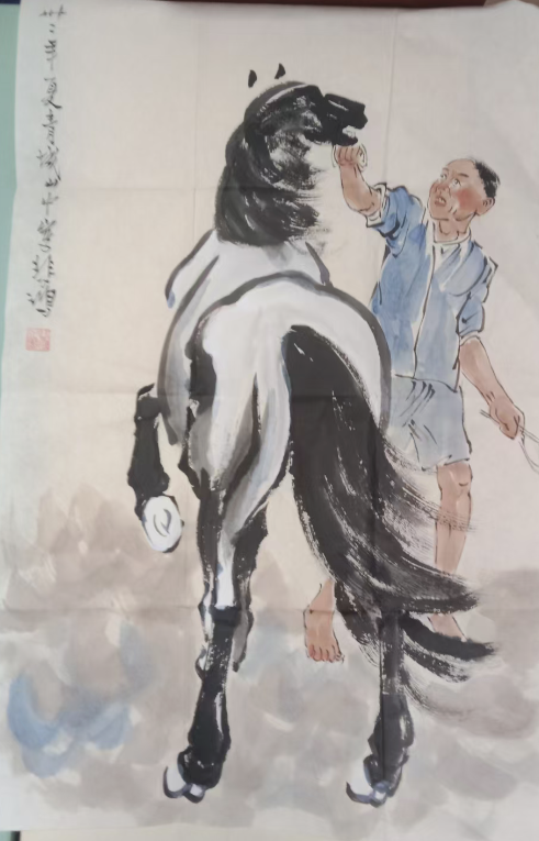 徐悲鸿《骏马图》-嘉诚艺术